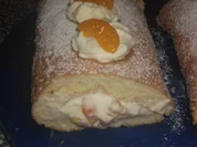 Sahnerolle mit Nektarinen und Mandarinen - Rezept