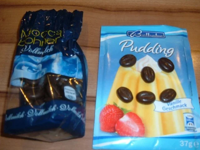 Dessert : Pudding mit Pfirsich und Moccabohnen - Rezept - Bild Nr. 3