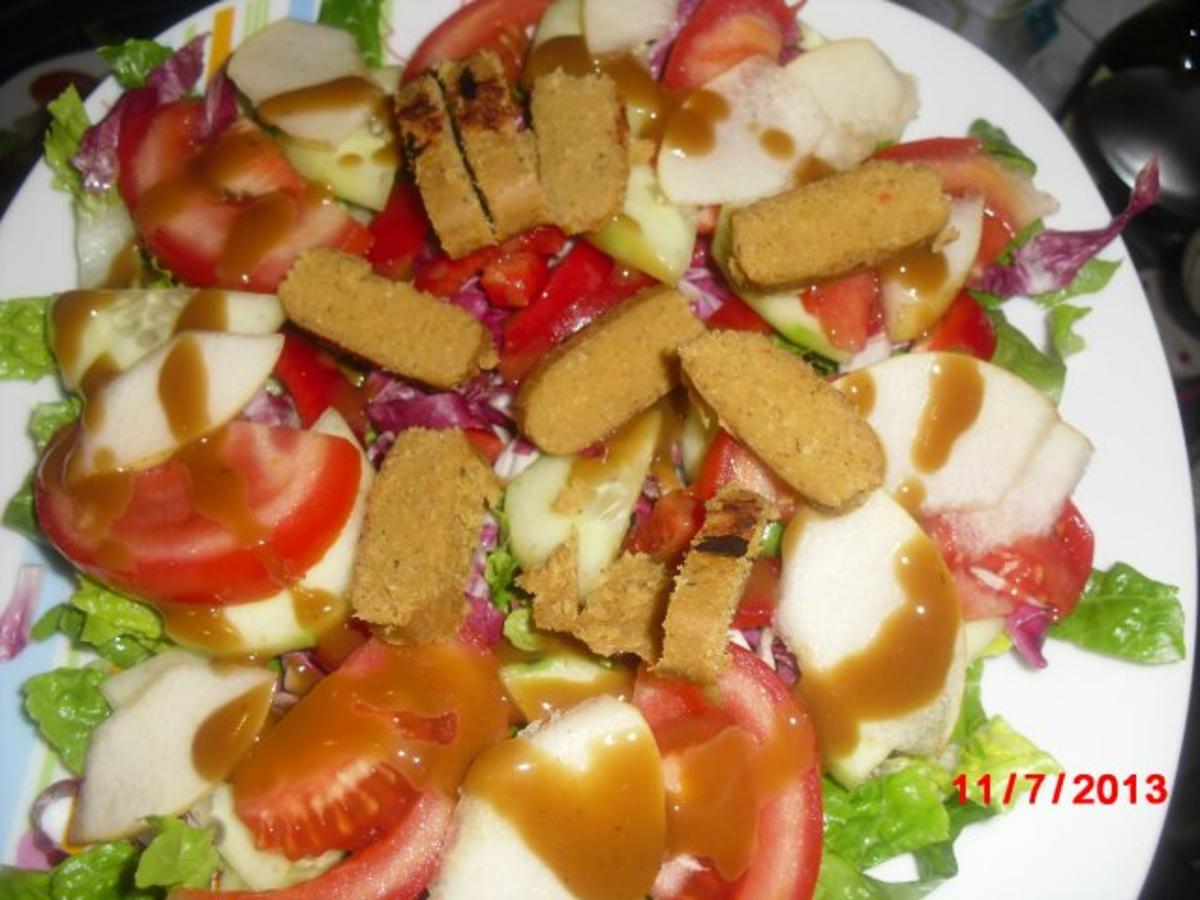 Lupinen-Filet mit Gemischten Salat - Rezept
