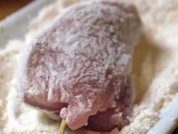 Sesam-Hähnchenspieße mit Senf-Honig-Dip und gebratenen Tomaten - Rezept - Bild Nr. 5