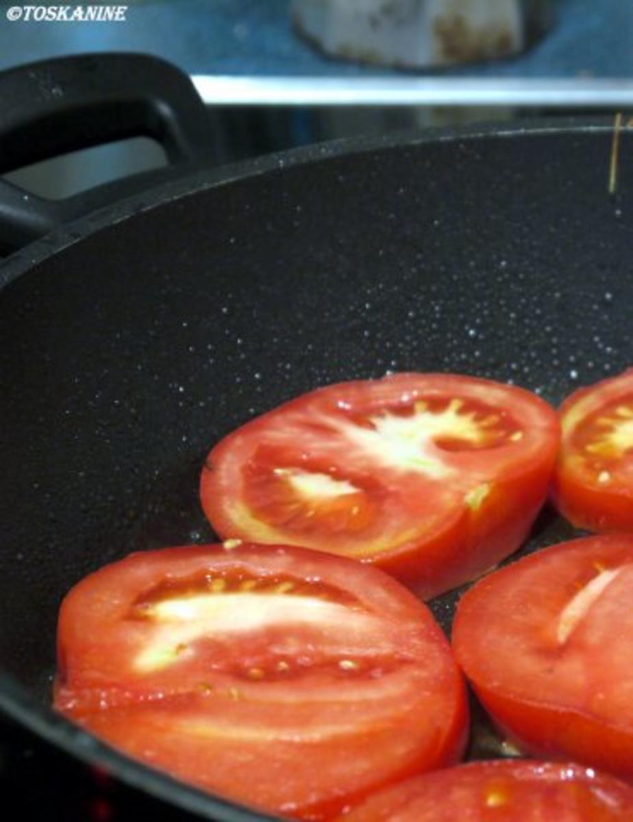 Sesam-Hähnchenspieße mit Senf-Honig-Dip und gebratenen Tomaten - Rezept - Bild Nr. 13