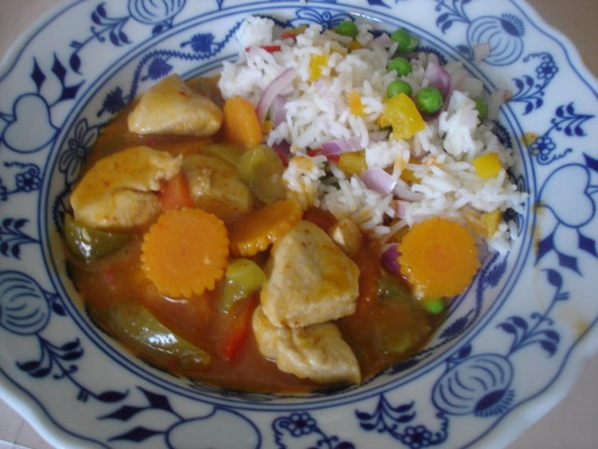 Hähnchenbrustfilet-Curry mit buntem Reis - Rezept - Bild Nr. 19