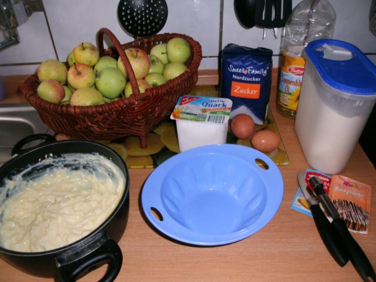 Apfelkuchen mit Pudding und Streusel - Rezept - Bild Nr. 3