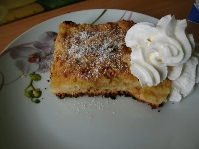 Rezept: Apfelkuchen mit Pudding und Streusel Apfelkuchen mit Pudding und Streusel - Rezept
