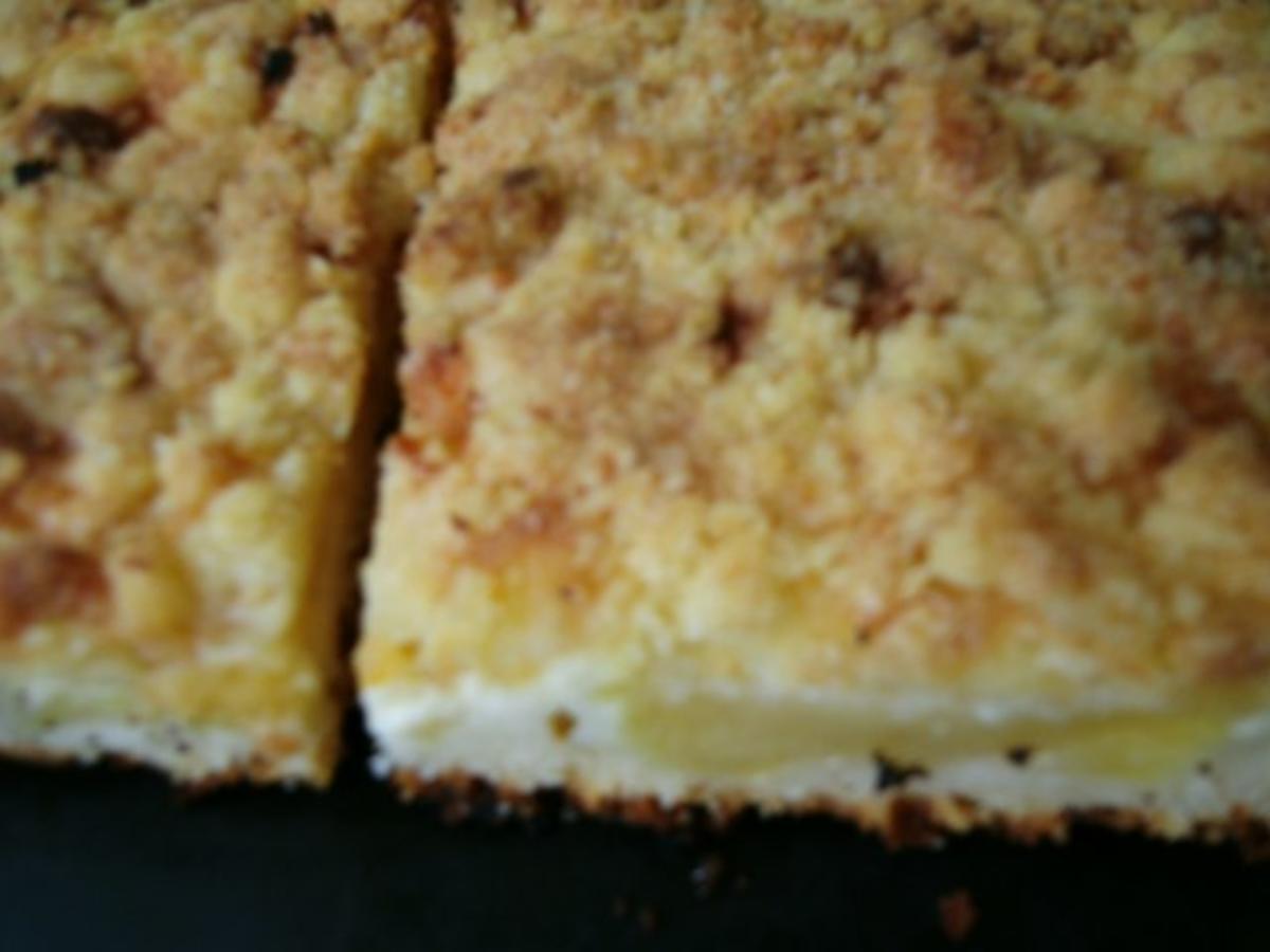 Apfelkuchen mit Pudding und Streusel - Rezept - Bild Nr. 2