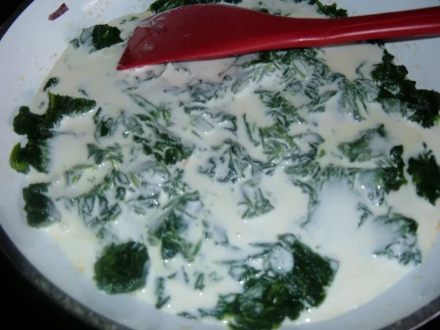 Rezept: Fisch : Lachs mit Spinat und Pasta Bild Nr. 5 Fisch : Lachs mit Spinat und Pasta - Rezept - Bild Nr. 5