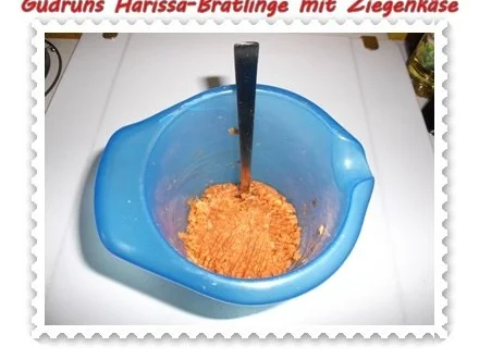 Kartoffeln: Harissa-Bratlinge mit Ziegenkäse und Tomatensoße - Rezept - Bild Nr. 3