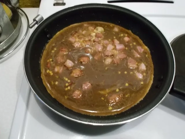 Eier: Harissa-Rührei mit Speck und Käse - Rezept - Bild Nr. 7