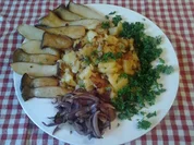 Kräuterseitlinge mit Bratkartoffeln - Rezept