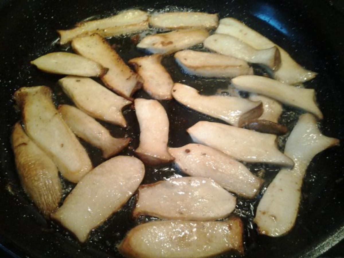 Kräuterseitlinge mit Bratkartoffeln - Rezept - Bild Nr. 6