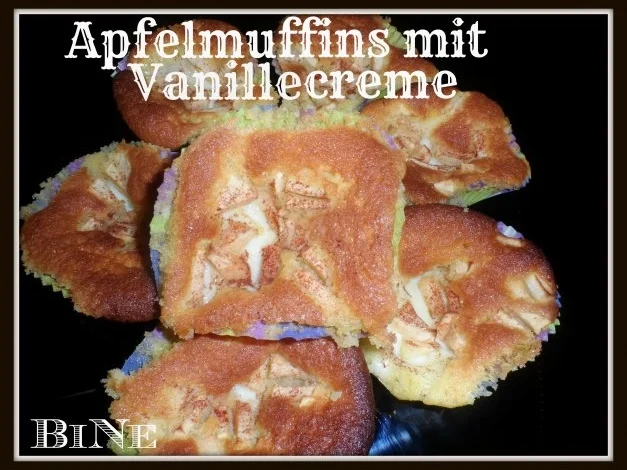 BiNe` S APFELMUFFINS MIT VANILLECREME - Rezept