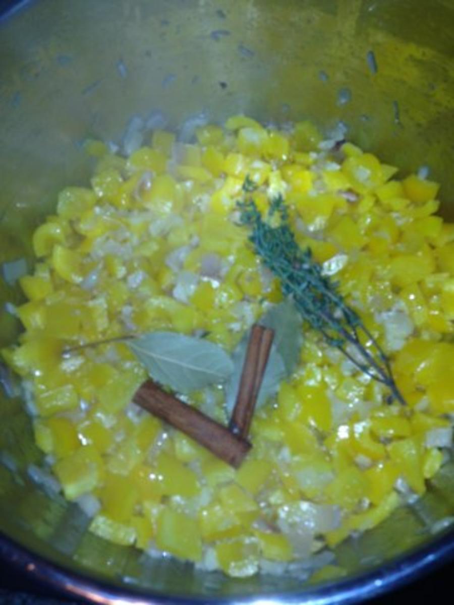 Gelbe Paprika-Himbeeressig Suppe - Rezept - Bild Nr. 4