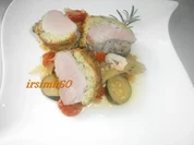 Schweinefilet mit Senf – Salbei Kruste auf Gemüsebett - Rezept