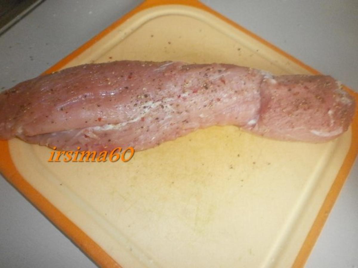 Schweinefilet mit Senf – Salbei Kruste auf Gemüsebett - Rezept - Bild Nr. 6