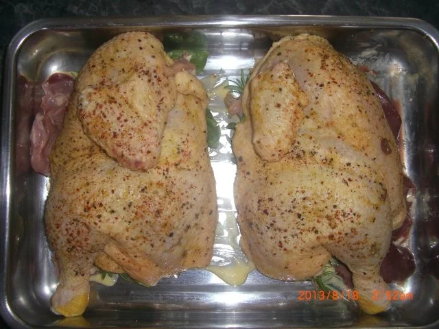 Rezept: Hühnchen auf Kräuterbeet Bild Nr. 3 Hühnchen auf Kräuterbeet - Rezept - Bild Nr. 3