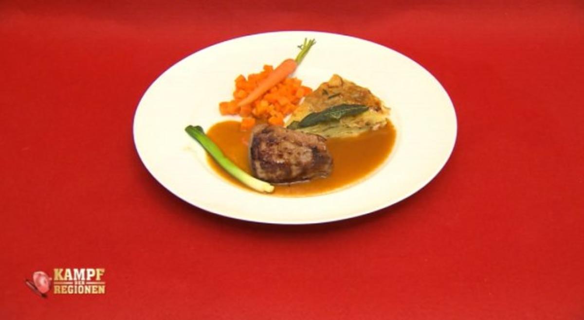 Bilder für Kalbsfilet à la Rossini mit Kartoffel-Salbei-Tarte - Rezept