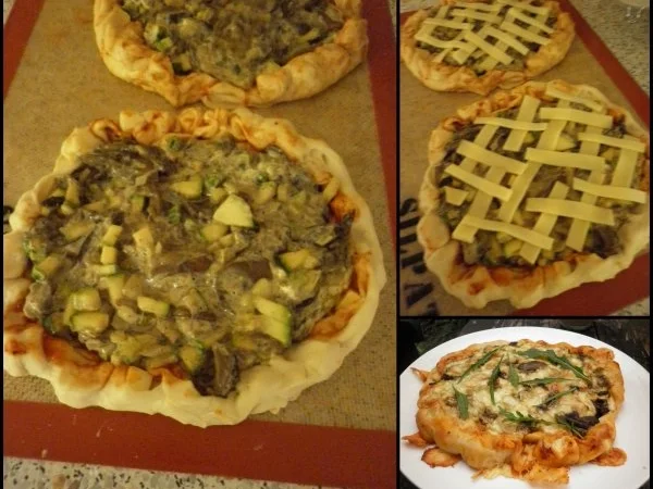 Zucchini-Pilz-Pizza mit Käserand - Rezept - Bild Nr. 6