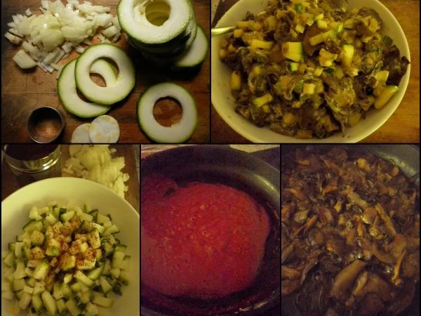 Zucchini-Pilz-Pizza mit Käserand - Rezept - Bild Nr. 4