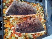 Lachs auf Gemüsebett - Rezept