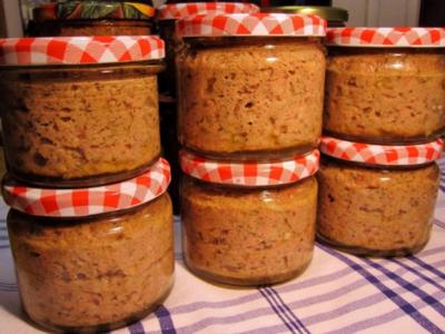 Rezept: Schlesische Leberwurst im Glas ... Schlesische Leberwurst im Glas ... - Rezept