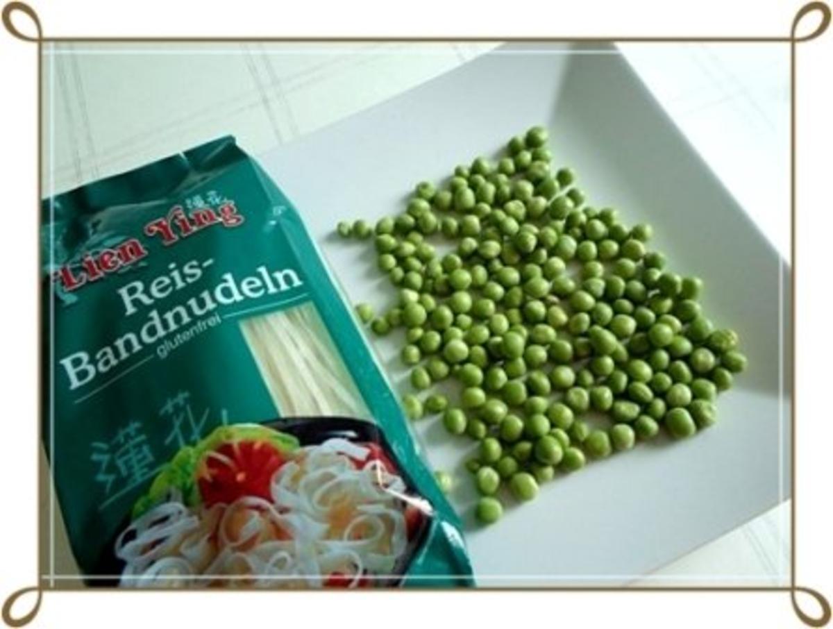 Reis-Bandnudeln mit jungen Erbsen – Suppe - Rezept - Bild Nr. 6