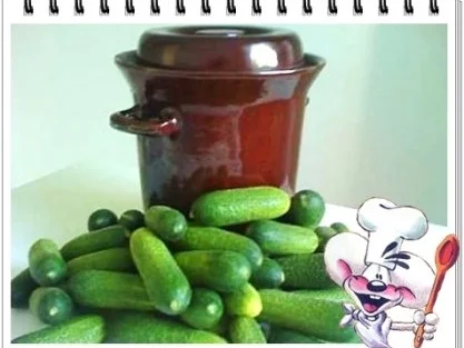 Salzgurken mit Mineralwasser. - Rezept