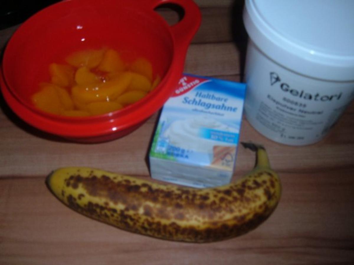 Eis :  Banane - Pfirsich - Rezept - Bild Nr. 3