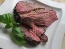 Ein rosa gebratenes Stück Rindfleisch - Rezept