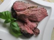 Ein rosa gebratenes Stück Rindfleisch - Rezept
