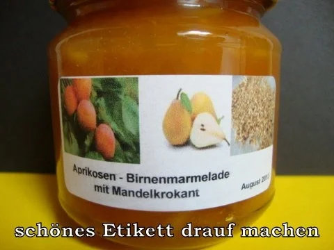 Aprikosen-Birnen Konfitüre mit Haselnusskrokant - Rezept - Bild Nr. 14