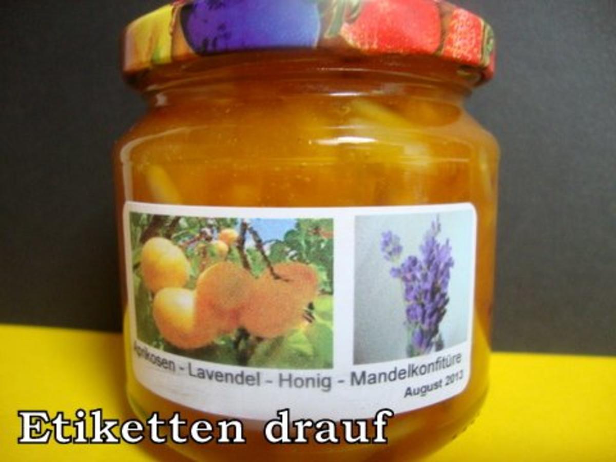 Aprikosen Konfitüre mit Mandeln-Lavendel und Honig - Rezept