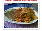 Fleisch: Pikantes Rinderrumpsteak mit gedämpften Gemüse - Rezept