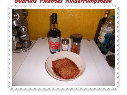 Rezept: Fleisch: Pikantes Rinderrumpsteak mit gedämpften Gemüse Bild Nr. 3 Fleisch: Pikantes Rinderrumpsteak mit gedämpften Gemüse - Rezept - Bild Nr. 3