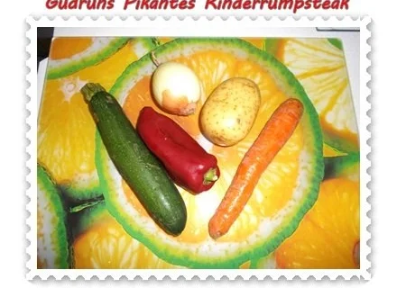 Rezept: Fleisch: Pikantes Rinderrumpsteak mit gedämpften Gemüse Bild Nr. 6 Fleisch: Pikantes Rinderrumpsteak mit gedämpften Gemüse - Rezept - Bild Nr. 6