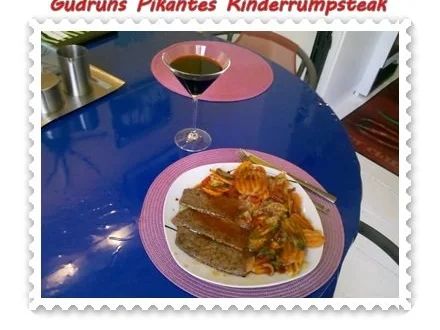 Rezept: Fleisch: Pikantes Rinderrumpsteak mit gedämpften Gemüse Bild Nr. 14 Fleisch: Pikantes Rinderrumpsteak mit gedämpften Gemüse - Rezept - Bild Nr. 14