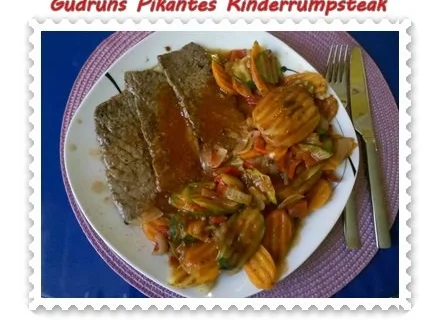 Rezept: Fleisch: Pikantes Rinderrumpsteak mit gedämpften Gemüse Bild Nr. 15 Fleisch: Pikantes Rinderrumpsteak mit gedämpften Gemüse - Rezept - Bild Nr. 15