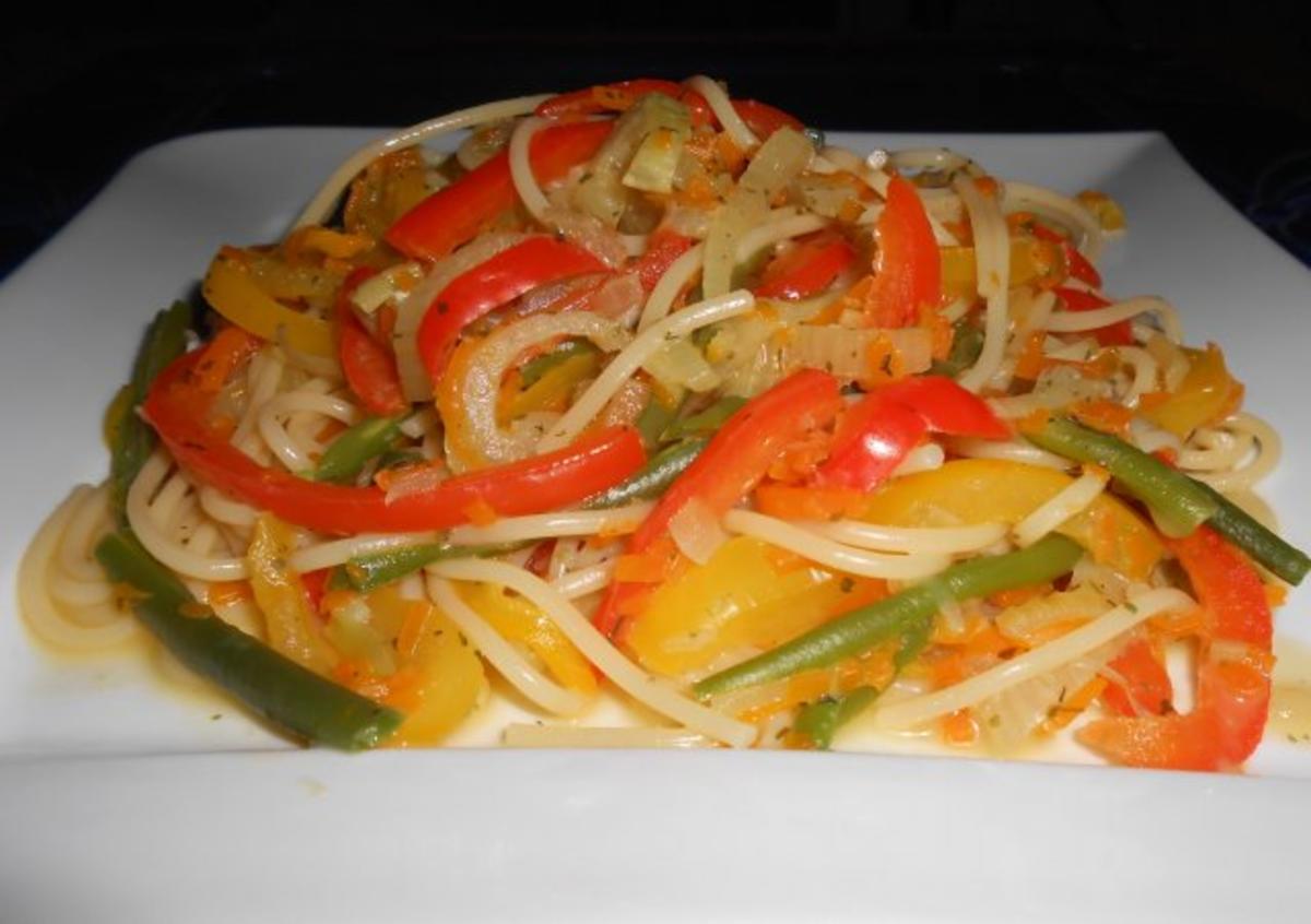 Spaghetti-Gemüse-Pfanne - Rezept