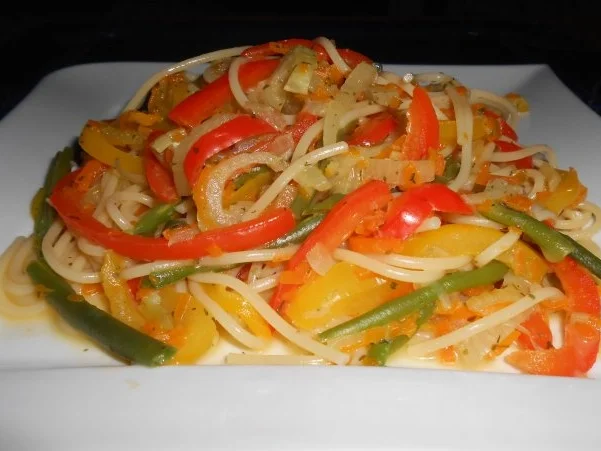 Spaghetti-Gemüse-Pfanne - Rezept