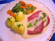 Gepökelte Rinderzunge mit Meerrettichsoße ... - Rezept