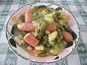 Suppen & Eintöpfe :  Grüne Bohnen mit Rauchspeck - Rezept