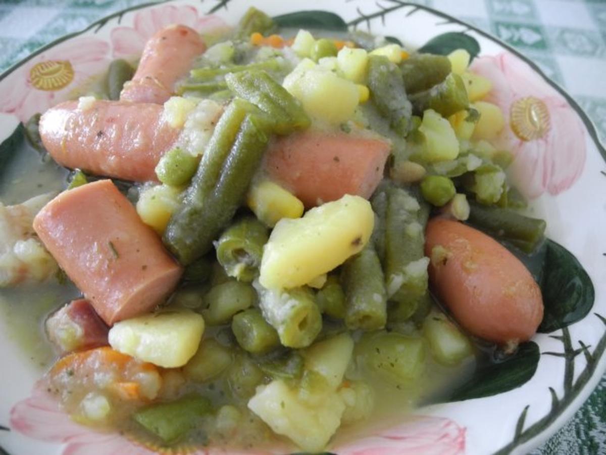 Suppen & Eintöpfe :  Grüne Bohnen mit Rauchspeck - Rezept - Bild Nr. 2