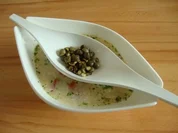 Heiße Brühe mit geröstetem Mediteranem Gemüse - Rezept