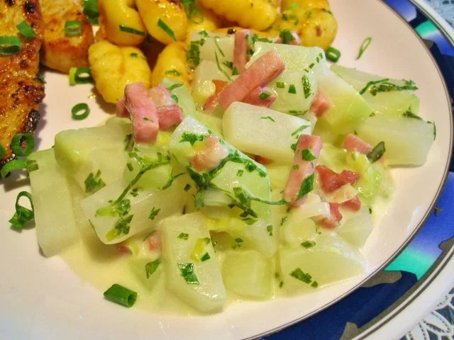 Kohlrabi-Gemüse mit Schinkensoße - Rezept - Bild Nr. 8