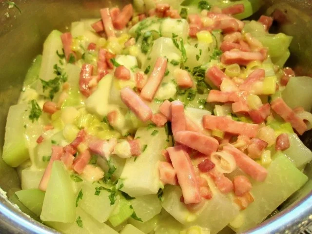 Kohlrabi-Gemüse mit Schinkensoße - Rezept - Bild Nr. 7