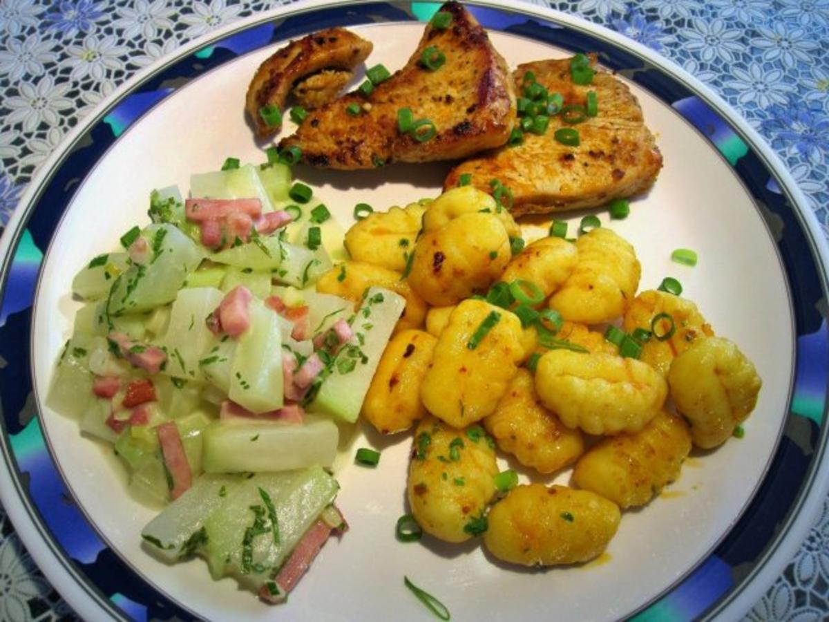 Kohlrabi-Gemüse mit Schinkensoße - Rezept