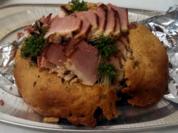 Schinken in Brotteig vom Grill   " Prager Schinken " - Rezept