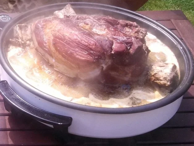 Schinken in Brotteig vom Grill   " Prager Schinken " - Rezept - Bild Nr. 3