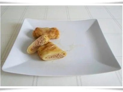 Kohlrouladen mit Tomatensauce, Salzkartoffeln und Möhren - schonend gegart. - Rezept - Bild Nr. 14