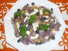 Nudeln mit Blaubeeren und Feta - Rezept