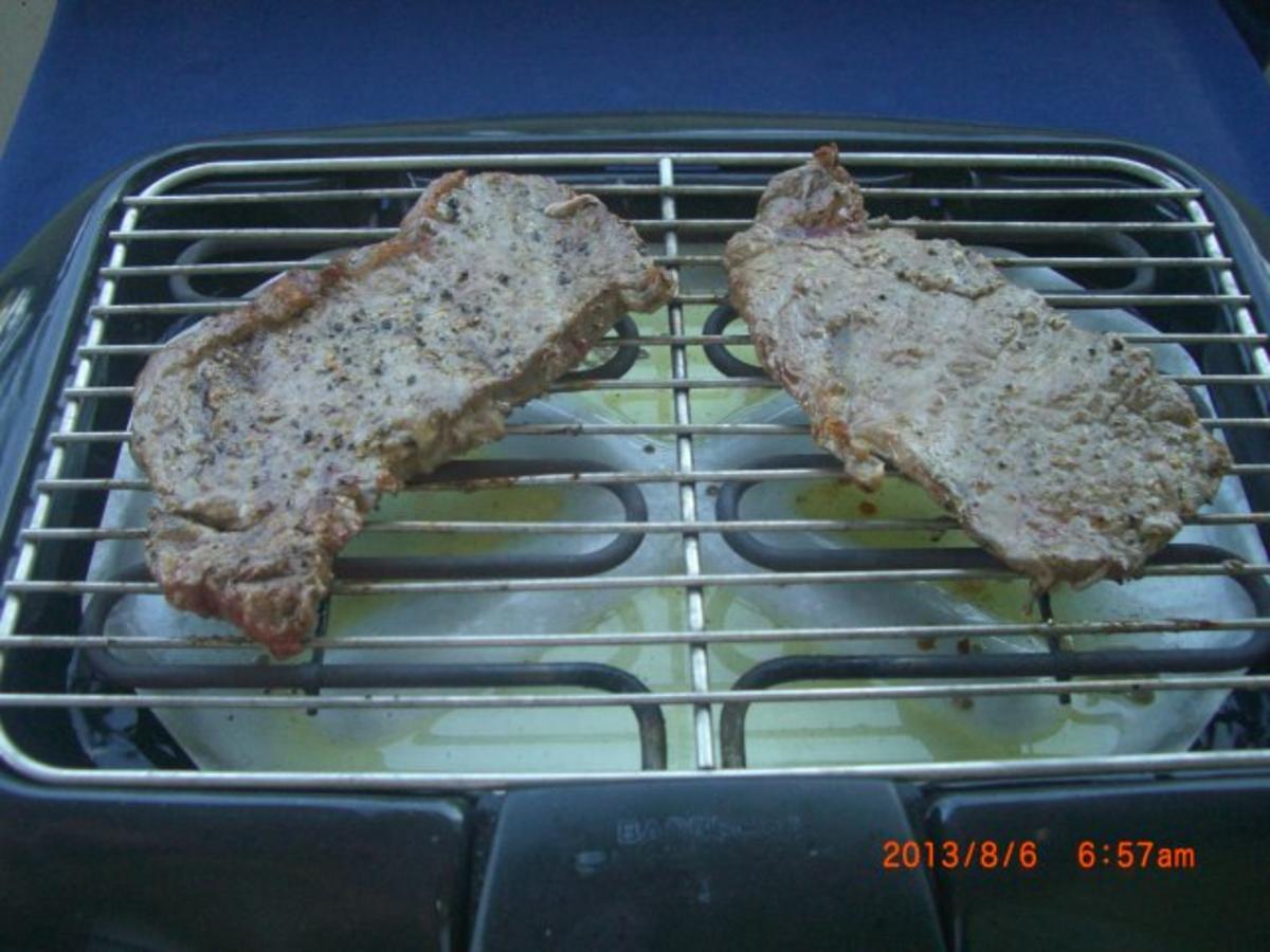 Beiridschnitte gegrillt mit Schafkäse überbackenes Pita Bread - Rezept - Bild Nr. 5